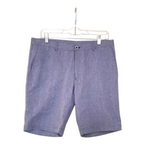 Paisley and Gray Mens Bermuda Light Blue Twill Flat Front Shorts W32